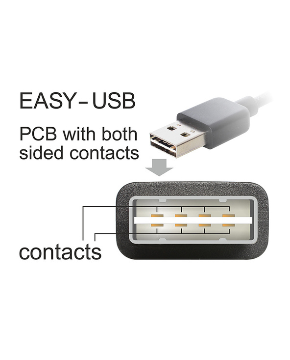 DeLOCK 65521 adaptateur et connecteur de câbles USB 2.0 A Noir