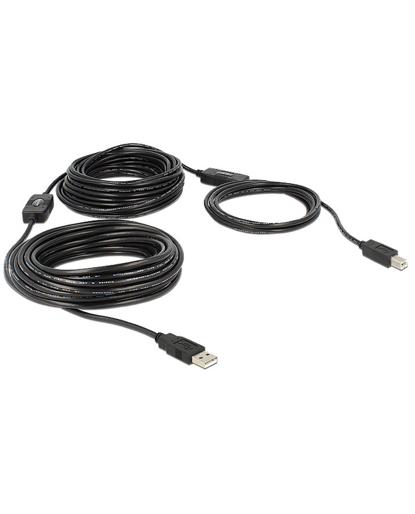 DeLOCK 20m, USB2.0-A - USB2.0-B câble USB 2.0 USB A USB B Noir