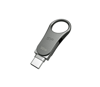 Silicon Power Mobile C80 lecteur USB flash 32 Go USB Type-A / USB Type-C 3.2 Gen 1 (3.1 Gen 1) Titane