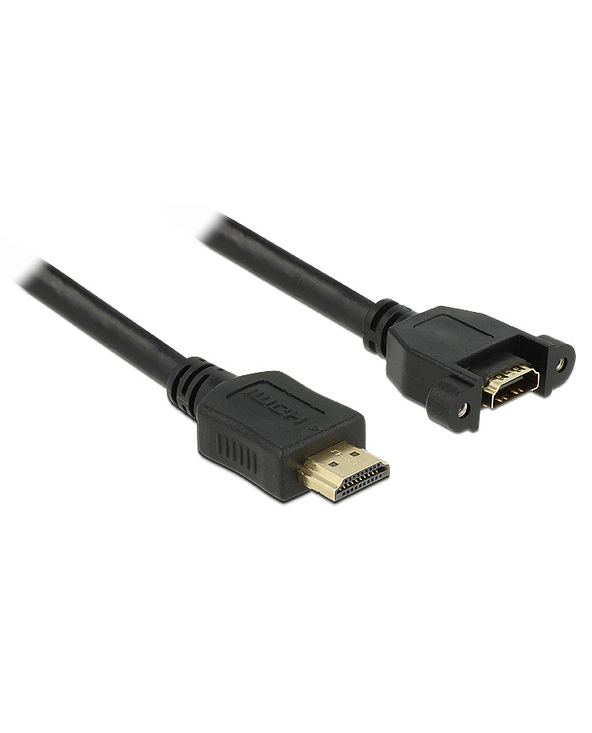 DeLOCK 1m 2xHDMI câble HDMI HDMI Type A (Standard) Noir