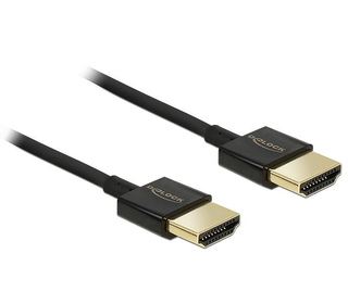 DeLOCK HDMI/HDMI, 0.5 m câble HDMI 0,5 m HDMI Type A (Standard) Noir