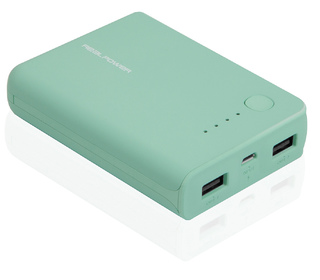 RealPower PB-10k banque d'alimentation électrique Turquoise 10000 mAh