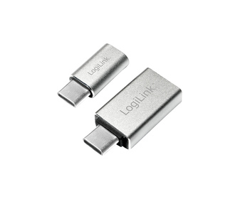 LogiLink AU0040 adaptateur et connecteur de câbles USB 3.1 C USB 3.0 A, Micro USB 2.0 Aluminium