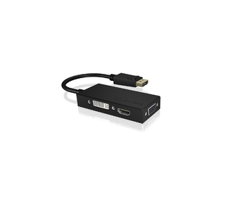 ICY BOX IB-AC1031 DisplayPort DVI-D + VGA (D-Sub) + HDMI Noir