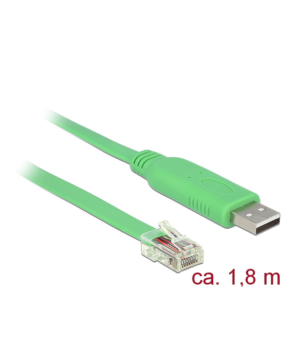 DeLOCK 62960 adaptateur et connecteur de câbles USB 2.0 RS-232 Vert