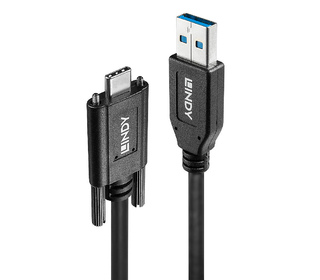 Lindy 41879 câble USB 1 m 3.2 Gen 2 (3.1 Gen 2) USB A USB C Noir