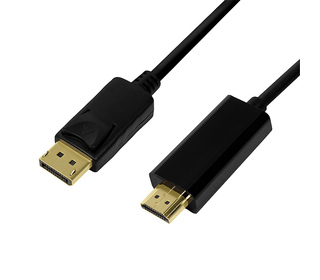 LogiLink CV0128 câble vidéo et adaptateur 3 m DisplayPort HDMI Type A (Standard) Noir