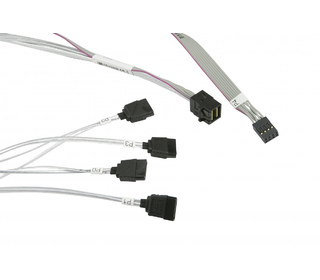 Supermicro CBL-SAST-0616 adaptateur et connecteur de câbles MiniSAS HD (SFF-8643) SATA Gris