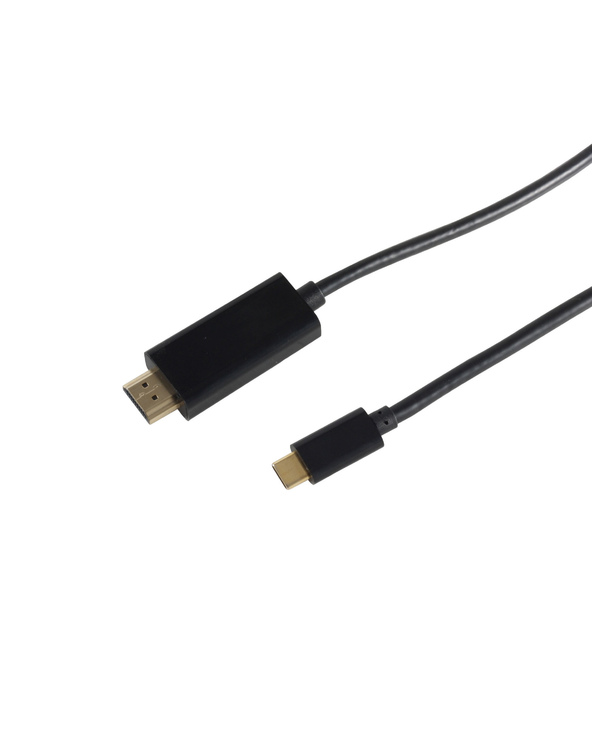 S-Conn 10-56025 câble vidéo et adaptateur 1 m HDMI Type A (Standard) USB Type-C Noir