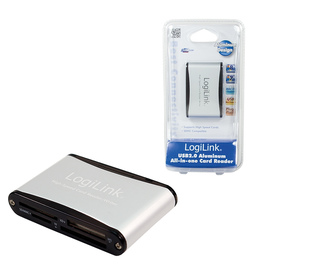 LogiLink Cardreader USB 2.0 external Alu lecteur de carte mémoire