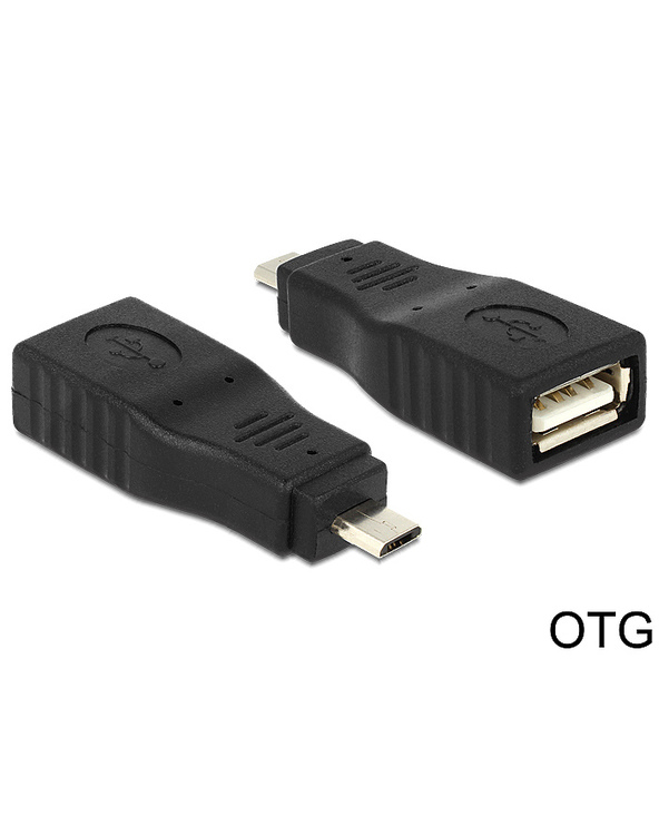 DeLOCK 65549 adaptateur et connecteur de câbles Micro USB2.0-B USB2.0-A Noir