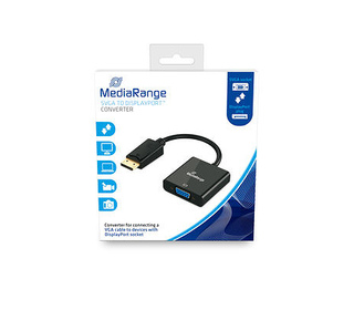 MediaRange MRCS173 câble vidéo et adaptateur 0,15 m VGA (D-Sub) DisplayPort Noir