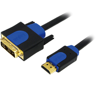 LogiLink CHB3103 câble vidéo et adaptateur 3 m HDMI DVI-D Noir, Bleu