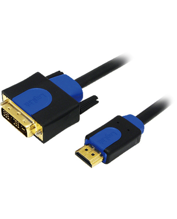 LogiLink CHB3103 câble vidéo et adaptateur 3 m HDMI DVI-D Noir, Bleu