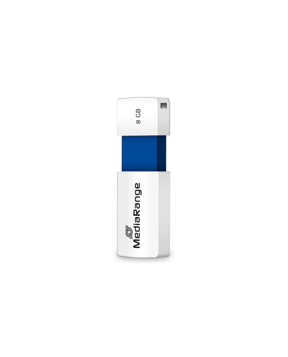 MediaRange MR971 lecteur USB flash 8 Go USB Type-A 2.0 Bleu, Blanc