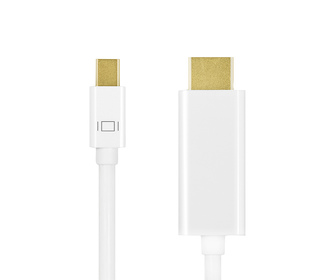 LogiLink CV0123 câble vidéo et adaptateur 2 m Mini DisplayPort HDMI Type A (Standard) Blanc