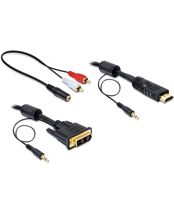 DeLOCK 84455 câble vidéo et adaptateur 2 m DVI-D HDMI Noir