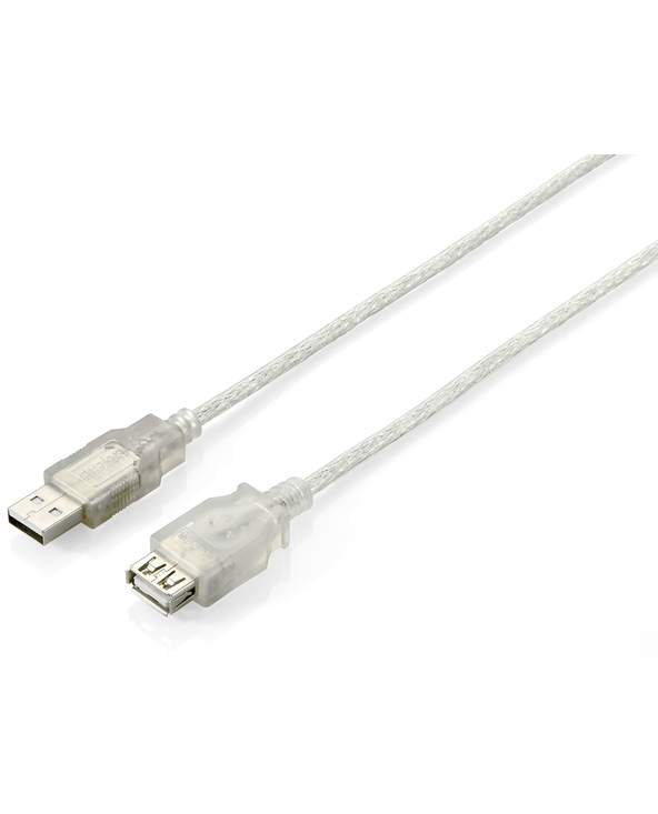 Equip 128751 câble USB 3 m 2.0 USB A Argent, Transparent