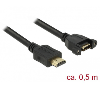 DeLOCK 85463 câble HDMI 0,5 m HDMI Type A (Standard) Noir