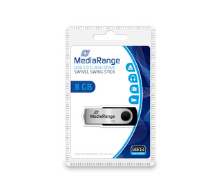 MediaRange MR908 lecteur USB flash 8 Go USB Type-A / Micro-USB 2.0 Noir, Argent