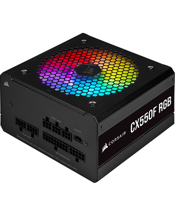 Corsair CX550F RGB unité d'alimentation d'énergie 550 W 24-pin ATX Noir