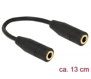 DeLOCK 65896 câble audio 0,13 m 3,5mm Noir