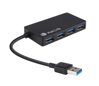 NGS iHub 3.0 USB 3.2 Gen 1 (3.1 Gen 1) Type-A 5000 Mbit/s Noir