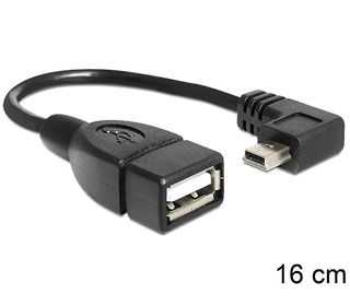 DeLOCK 83245 adaptateur et connecteur de câbles USB2.0-mini USB2.0-A Noir