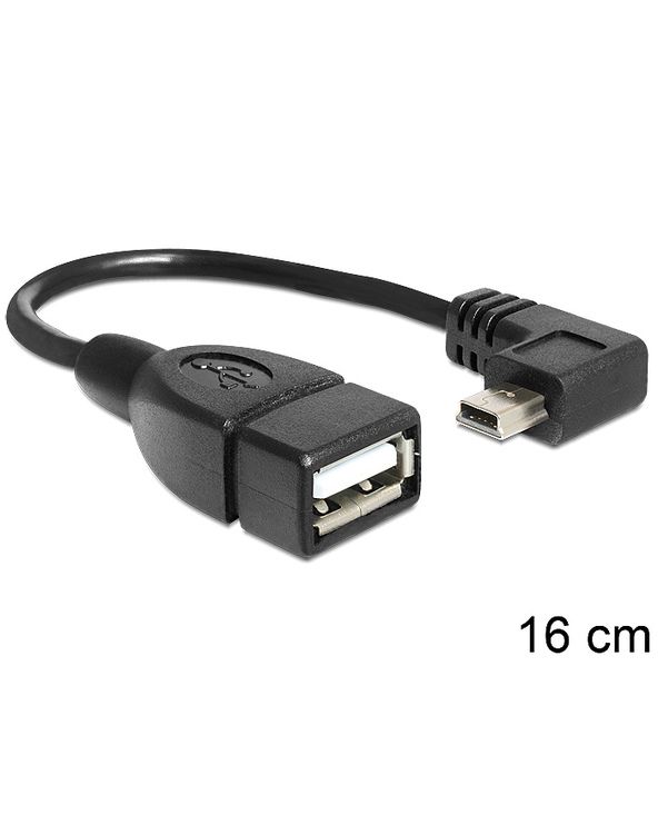 DeLOCK 83245 adaptateur et connecteur de câbles USB2.0-mini USB2.0-A Noir