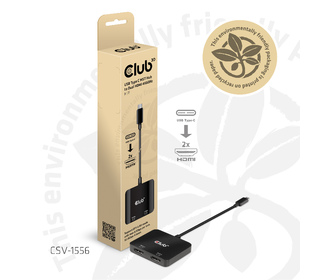 CLUB3D CSV-1556 répartiteur vidéo 2x HDMI