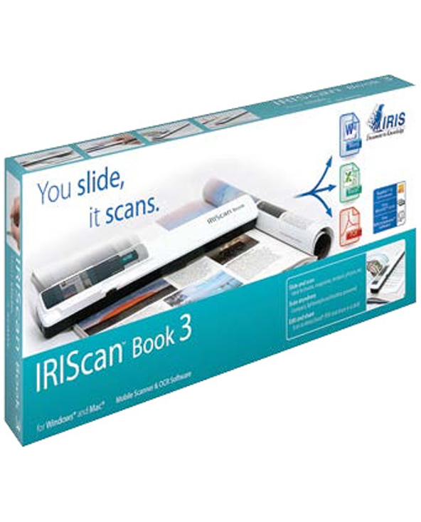 I.R.I.S. IRIScan Book 3 900 x 900 DPI Scanner portable Blanc A4