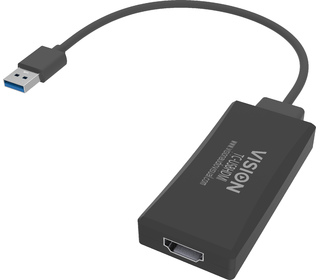 Vision TC-USBHDMI adaptateur et connecteur de câbles HDMI USB 3.0 Noir