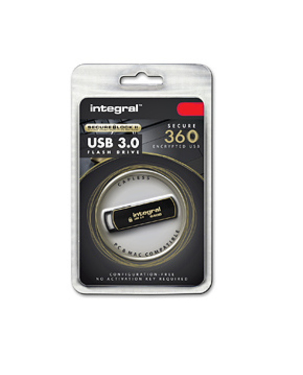 Integral INFD8GB360SEC3.0 lecteur USB flash 8 Go USB Type-A 3.2 Gen 1 (3.1 Gen 1) Noir, Or