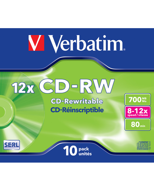 Verbatim CD-RW 12x 700 Mo 10 pièce(s)