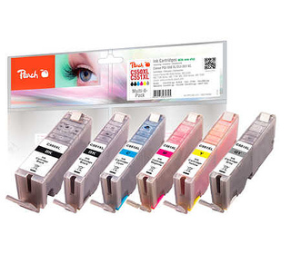 Peach PI100-312 cartouche d'encre Photo noire, Photo cyan, Photo gris, Photo magenta, Jaune photo