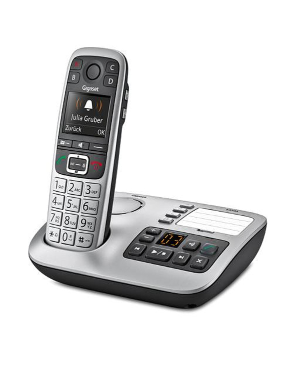 Gigaset E560A téléphone Téléphone DECT Noir, Argent Identification de l'appelant