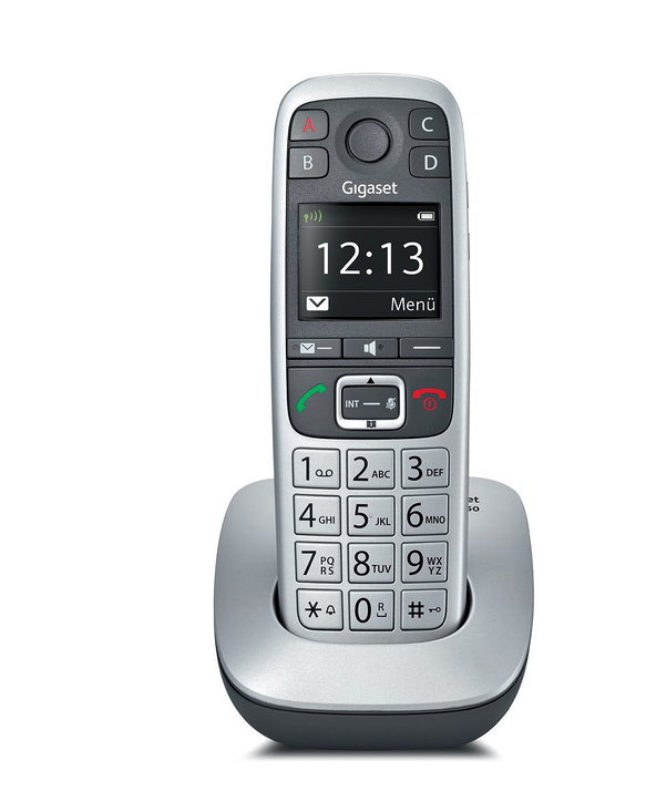 Gigaset E560 téléphone Téléphone DECT Noir, Argent Identification de l'appelant