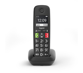 Gigaset E290 Téléphone analog/dect Noir Identification de l'appelant