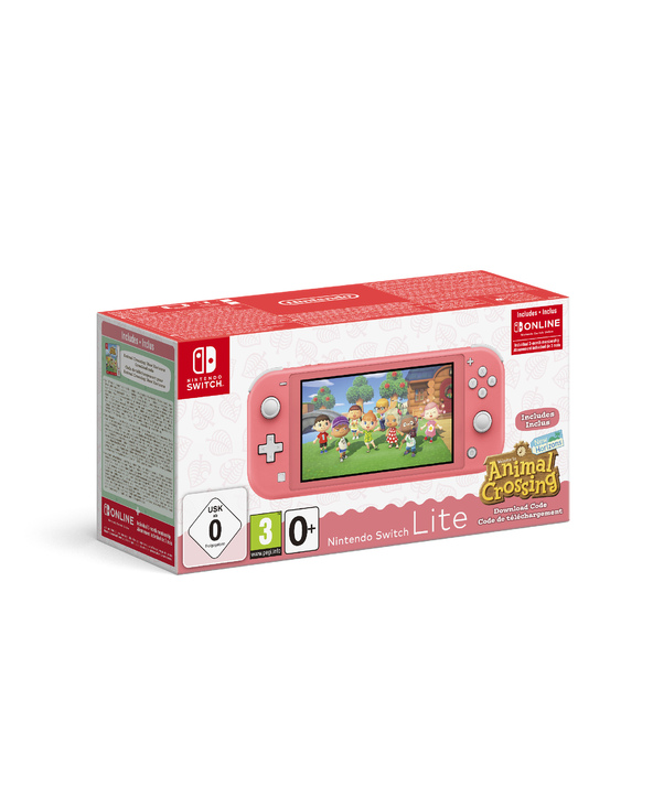 Nintendo Switch Lite (Coral) Animal Crossing: New Horizons Pack + NSO 3 months (Limited) console de jeux portables Corail 14 cm 