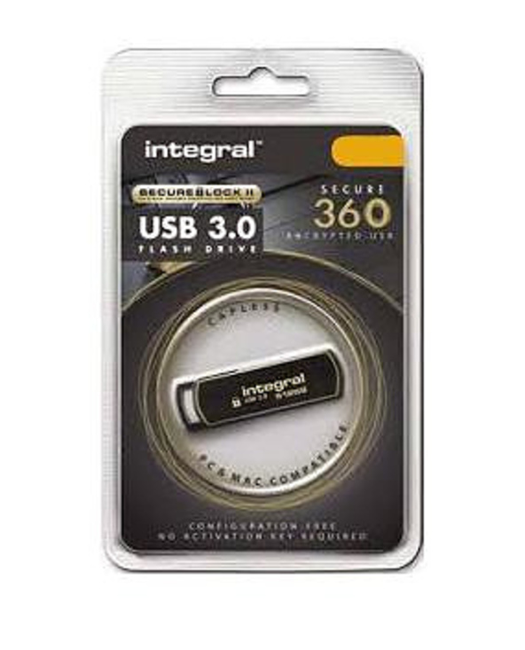 Integral INFD128GB360SEC3.0 lecteur USB flash 128 Go USB Type-A 3.2 Gen 1 (3.1 Gen 1) Noir, Or