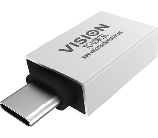 Vision TC-USBC3A adaptateur et connecteur de câbles USB-A USB-C Blanc