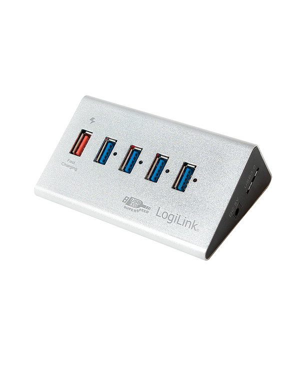 LogiLink UA0227 hub & concentrateur USB 3.2 Gen 1 (3.1 Gen 1) Micro-B 5000 Mbit/s Noir