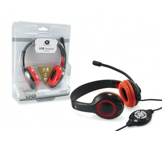 Conceptronic CCHATSTARU2R écouteur/casque Arceau USB Type-A Rouge