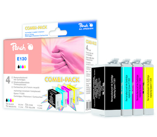 Peach 314791 cartouche d'encre 4 pièce(s) Noir, Cyan, Magenta, Jaune
