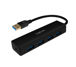 LogiLink UA0295 hub & concentrateur USB 3.2 Gen 1 (3.1 Gen 1) Type-A 5000 Mbit/s Noir