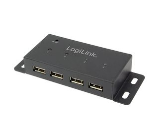 LogiLink UA0141A hub & concentrateur 480 Mbit/s Noir
