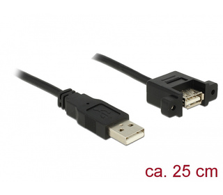 DeLOCK 85462 câble USB 0,25 m USB 2.0 USB A Noir