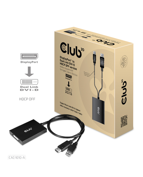 CLUB3D CAC-1010-A câble vidéo et adaptateur 0,6 m DisplayPort DVI-D + USB