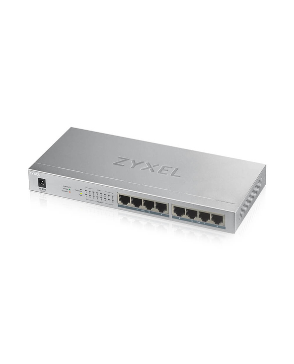 Zyxel GS1008HP Non-géré Gigabit Ethernet (10/100/1000) Connexion Ethernet, supportant l'alimentation via ce port (PoE) Gris