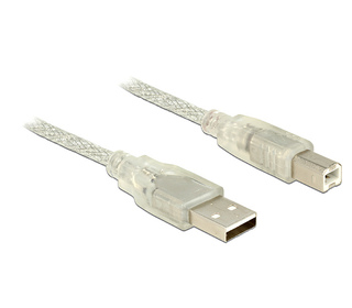 DeLOCK 83894 câble USB 2 m USB 2.0 USB A USB B Transparent